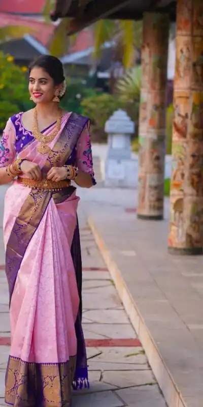 Pink Soft Silk Jacquard Saree | Sarees, Bollywood Sarees, Creative Sarees, Designer Sarees, Embroidered Sarees, Ethnic Saree, Modern Digital sarees, Party Wear Sarees