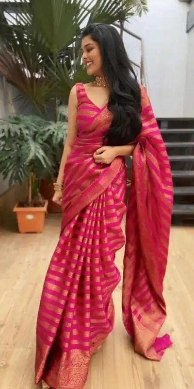 Pink Soft Silk Jacquard Work On All Over Saree | Sarees, Bollywood Sarees, Creative Sarees, Designer Sarees, Embroidered Sarees, Ethnic Saree, Modern Digital sarees, Party Wear Sarees