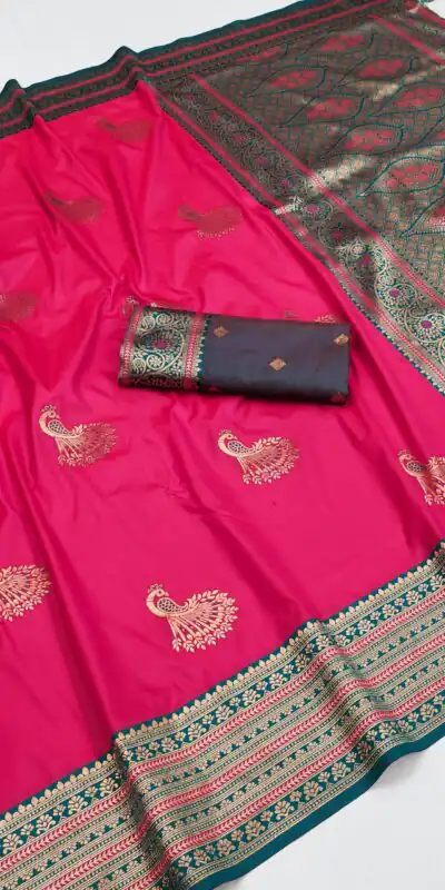 Pink Soft Silk Zari Lace Work Saree | Sarees, Bollywood Sarees, Creative Sarees, Designer Sarees, Embroidered Sarees, Ethnic Saree, Modern Digital sarees, Party Wear Sarees