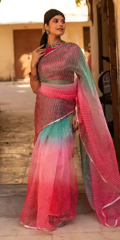 Pink Soft T.b. Organza Silk Sequins Work Saree | Sarees, Bollywood Sarees, Creative Sarees, Designer Sarees, Embroidered Sarees, Ethnic Saree, Modern Digital sarees, Party Wear Sarees