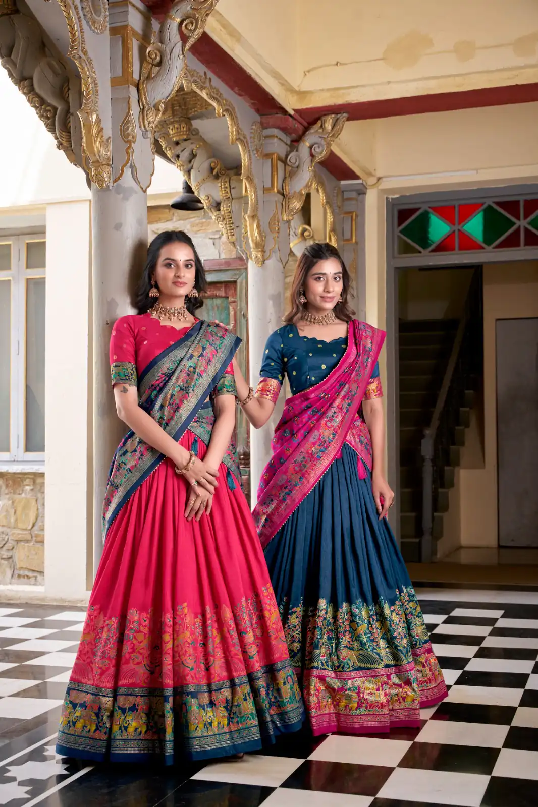 Pink Tasar Silk With Gotta Patti Lehenga Choli | Lehenga, Bollywood Lehenga, Creative Lehenga, Designer Lehenga, Embroidered Lehenga, Party Wear Lehenga