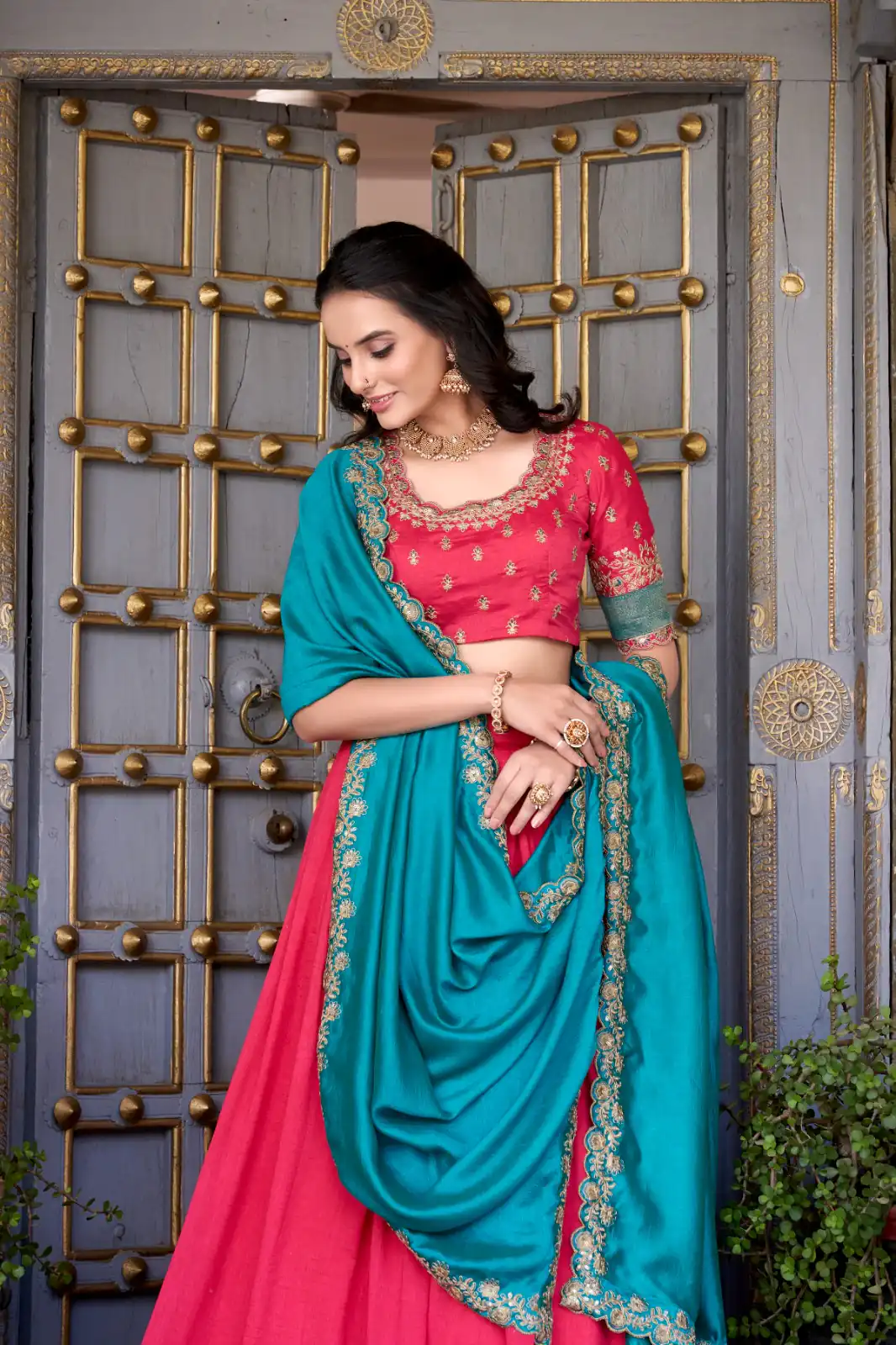 Pink Vichitra Silk Embroidery Zari Work Lehenga Choli | Lehenga, Bollywood Lehenga, Creative Lehenga, Designer Lehenga, Embroidered Lehenga, Party Wear Lehenga
