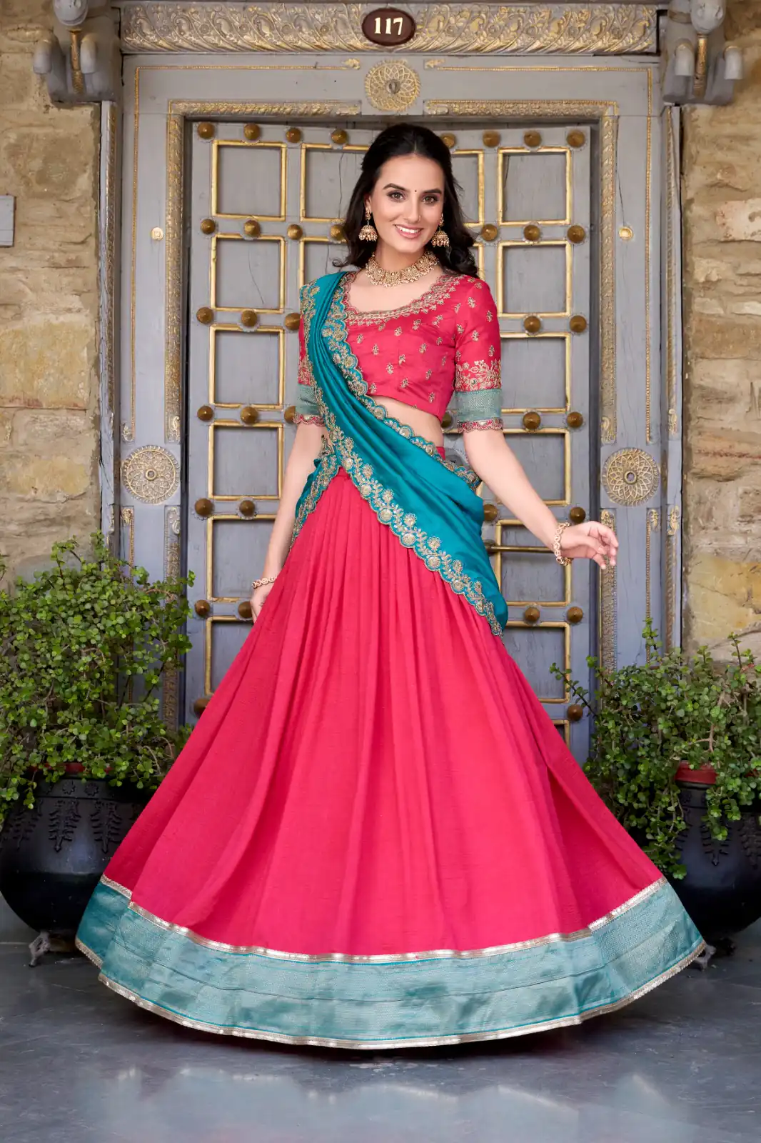 Pink Vichitra Silk Embroidery Zari Work Lehenga Choli | Lehenga, Bollywood Lehenga, Creative Lehenga, Designer Lehenga, Embroidered Lehenga, Party Wear Lehenga