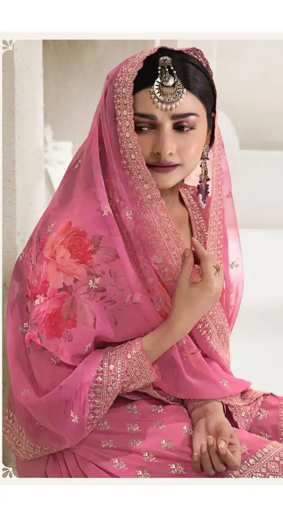 Pink Viscose Chinon Embroidered Sequence Salwar Suit | Salwar suit, Casual Suits, Creative suits, Designer Suits, Palazzo Suits, Party Wear Suits, Patiala Suits, Straight Suits