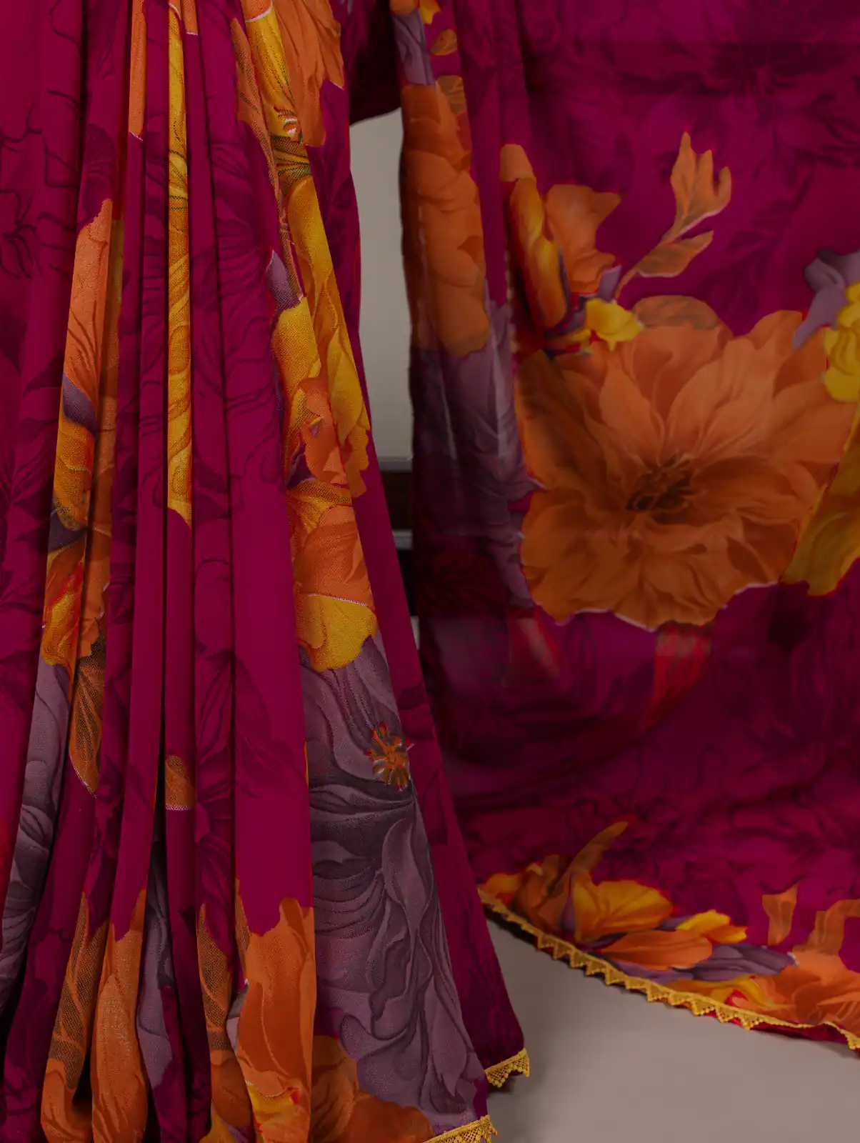 Pink Weightless Marbal Lace Border Work  Saree | Sarees, Bollywood Sarees, Creative Sarees, Designer Sarees, Embroidered Sarees, Ethnic Saree, Modern Digital sarees, Party Wear Sarees