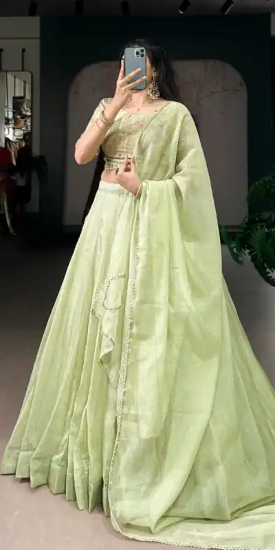 Pista Allen Crush Bead Sequins Work Lehenga Choli | Lehenga, Bollywood Lehenga, Creative Lehenga, Designer Lehenga, Embroidered Lehenga, Party Wear Lehenga