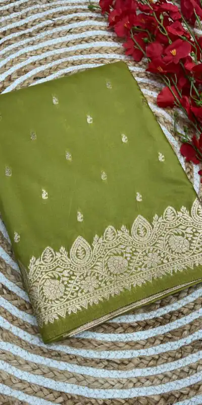 Pista Banarasi Silk Zari Weaving Pallu Saree | Sarees, Bollywood Sarees, Creative Sarees, Designer Sarees, Embroidered Sarees, Ethnic Saree, Modern Digital sarees, Party Wear Sarees