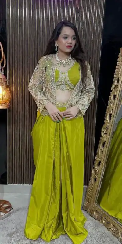 Pista Butterfly Net Sequins Embroidery Work Dhoti Suit | Jump Suits, Tops & Bottoms, Track Suits, Salwar suit, Casual Suits, Creative suits, Designer Suits, Palazzo Suits, Party Wear Suits, Patiala Suits, Straight Suits, Trendy Wear