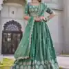 Pista Crap Silk Embroidery Work Lehenga Choli | Lehenga, Bollywood Lehenga, Creative Lehenga, Designer Lehenga, Embroidered Lehenga, Party Wear Lehenga