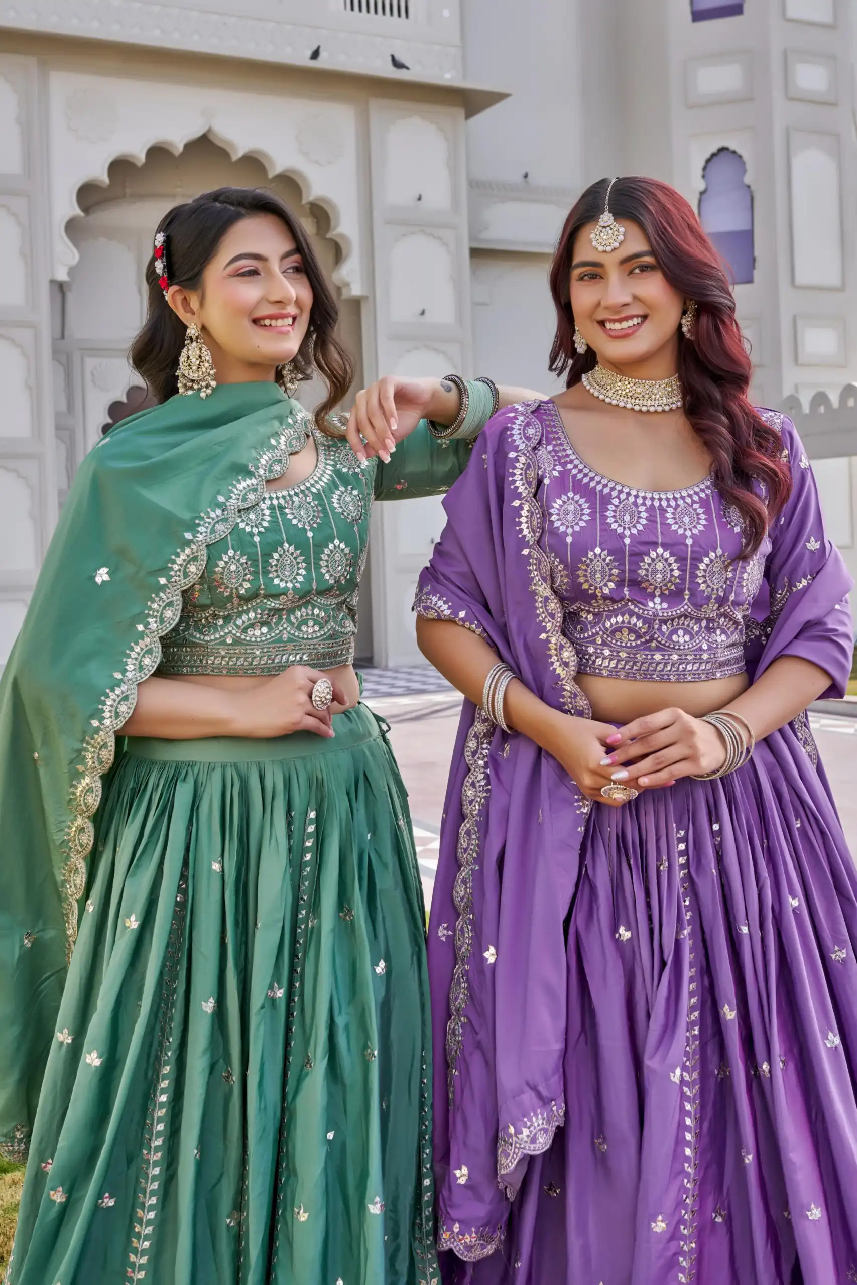 Pista Crap Silk Embroidery Work Lehenga Choli | Lehenga, Bollywood Lehenga, Creative Lehenga, Designer Lehenga, Embroidered Lehenga, Party Wear Lehenga