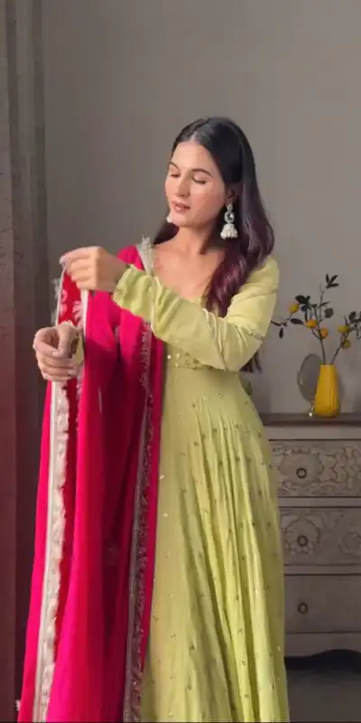Pista Foix Georgette Thread With Sequence Salwar Suit | Jump Suits, Salwar suit, Casual Suits, Creative suits, Designer Suits, Palazzo Suits, Party Wear Suits, Patiala Suits, Straight Suits