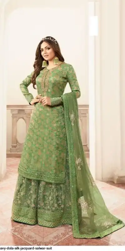 Pista Georgette Jacquard Diamond Sharara Suit | Jump Suits, Salwar suit, Casual Suits, Creative suits, Designer Suits, Palazzo Suits, Party Wear Suits, Patiala Suits, Straight Suits