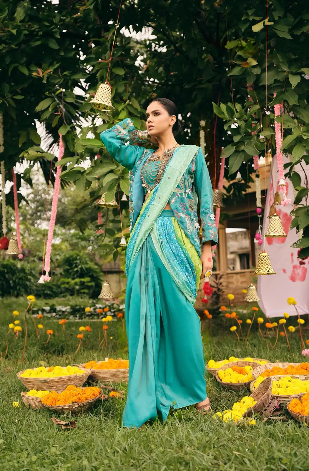 Pretty Blue Shimmer Embroidery Cowrie Work Saree | Sarees, Bollywood Sarees, Creative Sarees, Designer Sarees, Embroidered Sarees, Ethnic Saree, Modern Digital sarees, Party Wear Sarees