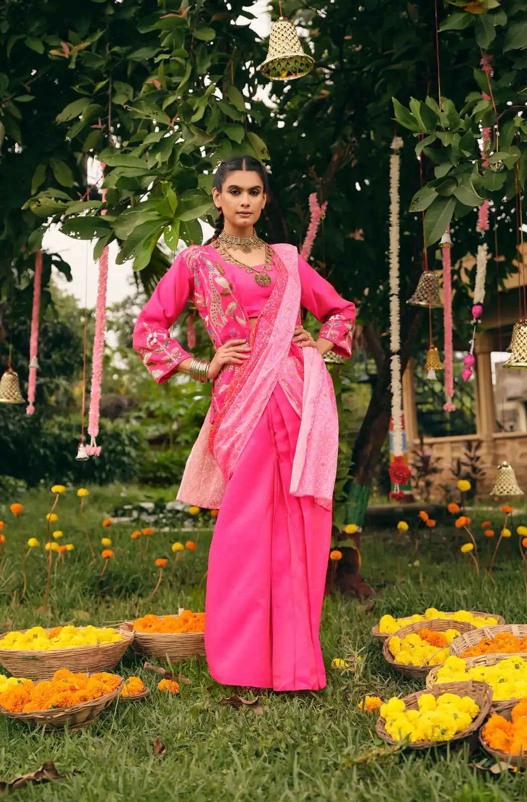 Pretty Pink Shimmer Embroidery Cowrie Work Saree | Sarees, Bollywood Sarees, Creative Sarees, Designer Sarees, Embroidered Sarees, Ethnic Saree, Modern Digital sarees, Party Wear Sarees