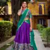 Purple Aastha Silk Lace Zari Work Lehenga Choli | Lehenga, Bollywood Lehenga, Creative Lehenga, Designer Lehenga, Embroidered Lehenga, Party Wear Lehenga