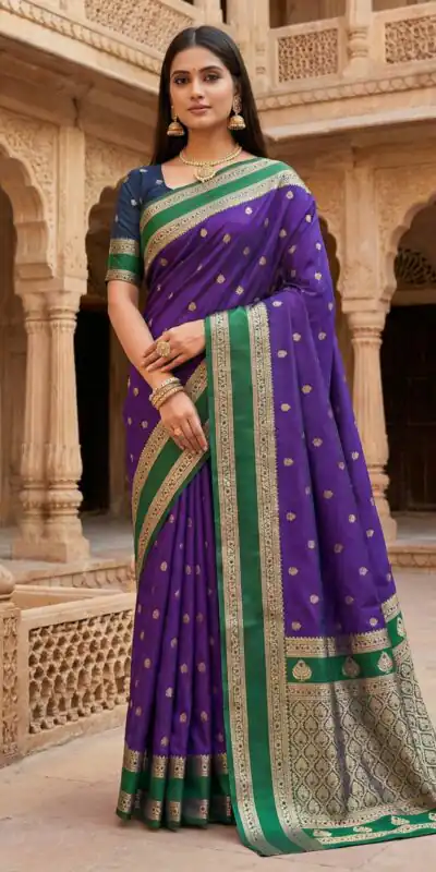 Purple Banarasi Gold Zari Work Saree | Sarees, Bollywood Sarees, Creative Sarees, Designer Sarees, Embroidered Sarees, Ethnic Saree, Modern Digital sarees, Party Wear Sarees