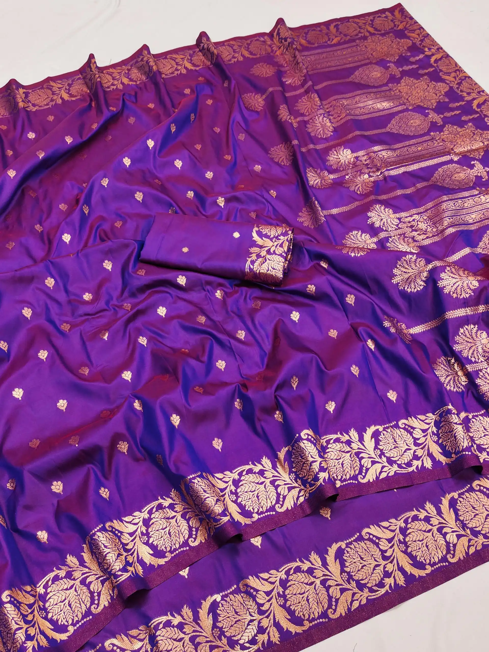 Purple Banarasi Silk With Lace and Zari Work Saree | Sarees, Bollywood Sarees, Creative Sarees, Designer Sarees, Embroidered Sarees, Ethnic Saree, Modern Digital sarees, Party Wear Sarees