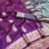 Purple Banarasi Silk Zari Lace Work All Over Saree | Sarees, Bollywood Sarees, Creative Sarees, Designer Sarees, Embroidered Sarees, Ethnic Saree, Modern Digital sarees, Party Wear Sarees