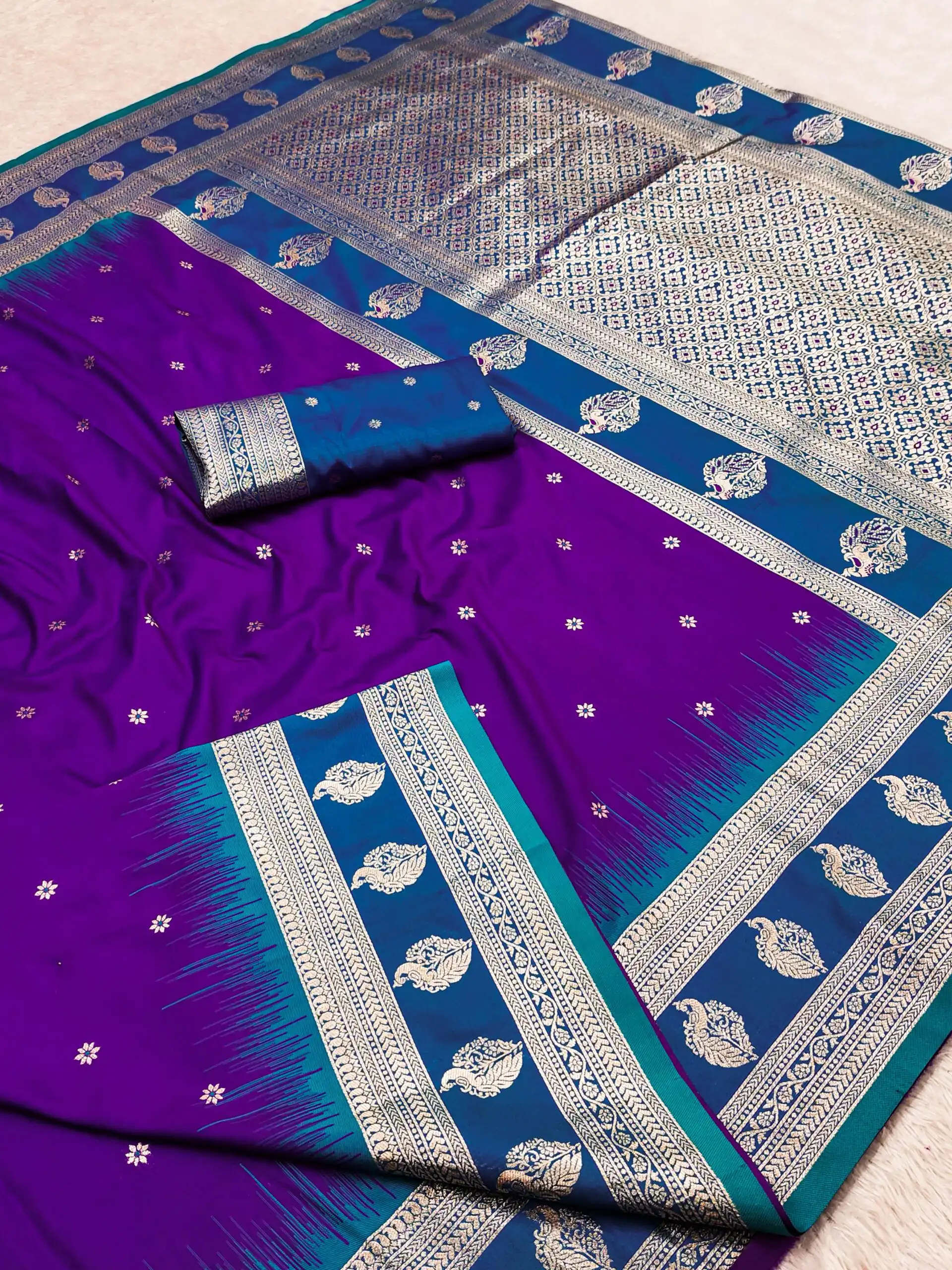 Purple Banarasi Silk Zari Lace Work Saree | Sarees, Bollywood Sarees, Creative Sarees, Designer Sarees, Embroidered Sarees, Ethnic Saree, Modern Digital sarees, Party Wear Sarees