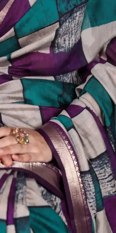 Purple Chanderi Printed Saree | Sarees, Bollywood Sarees, Creative Sarees, Designer Sarees, Embroidered Sarees, Ethnic Saree, Modern Digital sarees, Party Wear Sarees