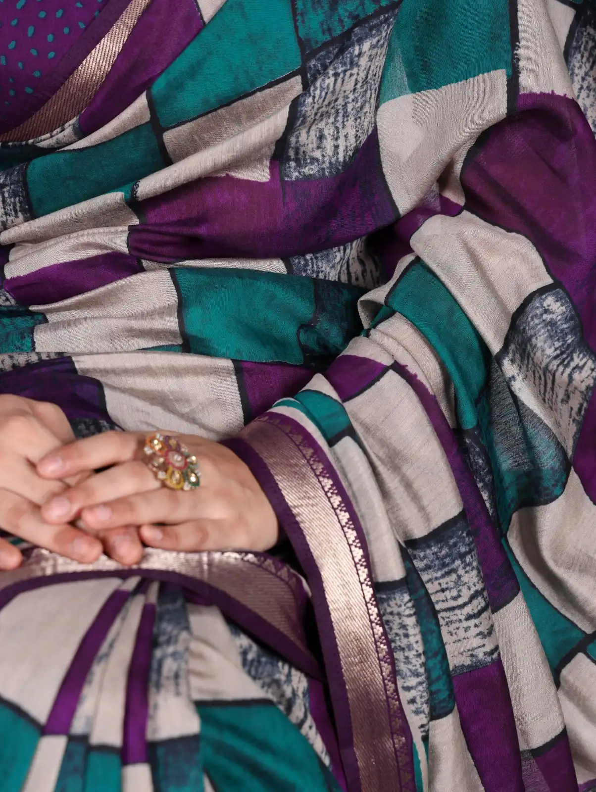 Purple Chanderi Printed Saree | Sarees, Bollywood Sarees, Creative Sarees, Designer Sarees, Embroidered Sarees, Ethnic Saree, Modern Digital sarees, Party Wear Sarees