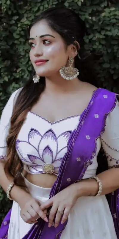 Purple Chinon Digital Print Lehenga Choli | Lehenga, Bollywood Lehenga, Creative Lehenga, Designer Lehenga, Embroidered Lehenga, Party Wear Lehenga