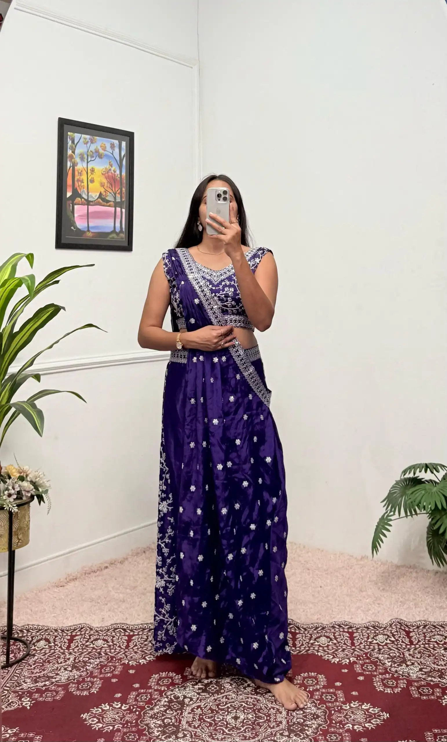 Purple Chinon Embroidery Work Salwar Suit | Jump Suits, Salwar suit, Casual Suits, Creative suits, Designer Suits, Palazzo Suits, Party Wear Suits, Patiala Suits, Straight Suits
