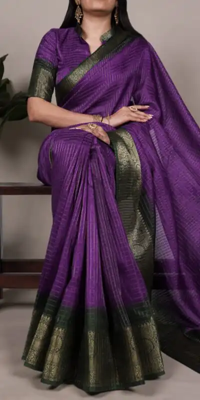 Purple Dola Chex Zari Work Saree | Sarees, Bollywood Sarees, Creative Sarees, Designer Sarees, Embroidered Sarees, Ethnic Saree, Modern Digital sarees, Party Wear Sarees