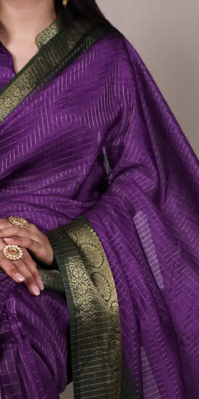 Purple Dola Chex Zari Work Saree | Sarees, Bollywood Sarees, Creative Sarees, Designer Sarees, Embroidered Sarees, Ethnic Saree, Modern Digital sarees, Party Wear Sarees