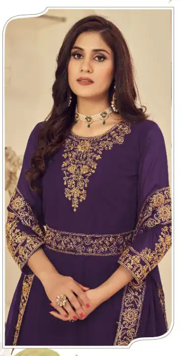 Purple Georgette Stone Work Salwar Suit | Jump Suits, Salwar suit, Casual Suits, Creative suits, Designer Suits, Palazzo Suits, Party Wear Suits, Patiala Suits, Straight Suits