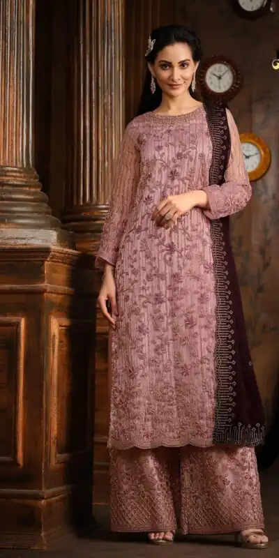 Purple Heavy Net Coding Sequence Embroidery Salwar Suit | Salwar suit, Casual Suits, Creative suits, Designer Suits, Palazzo Suits, Party Wear Suits, Patiala Suits, Straight Suits