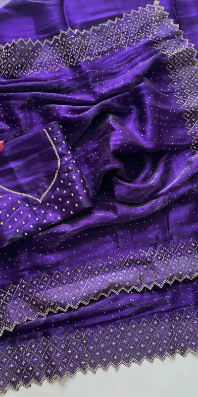 Purple Jimmy Choo Diamond Saree | Sarees, Bollywood Sarees, Creative Sarees, Designer Sarees, Embroidered Sarees, Ethnic Saree, Modern Digital sarees, Party Wear Sarees