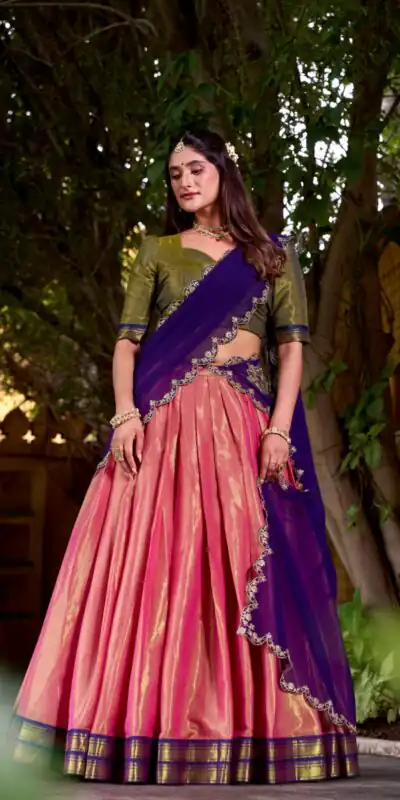 Purple Kanchipuram Weaving Lehenga Choli | Lehenga, Bollywood Lehenga, Creative Lehenga, Designer Lehenga, Embroidered Lehenga, Party Wear Lehenga