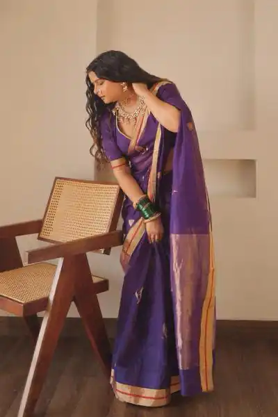 Purple Lichi Silk Jacquard Saree | Sarees, Bollywood Sarees, Creative Sarees, Designer Sarees, Embroidered Sarees, Ethnic Saree, Modern Digital sarees, Party Wear Sarees