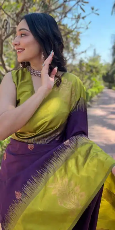 Purple Lichi Silk Jacquard Saree | Sarees, Bollywood Sarees, Creative Sarees, Designer Sarees, Embroidered Sarees, Ethnic Saree, Modern Digital sarees, Party Wear Sarees