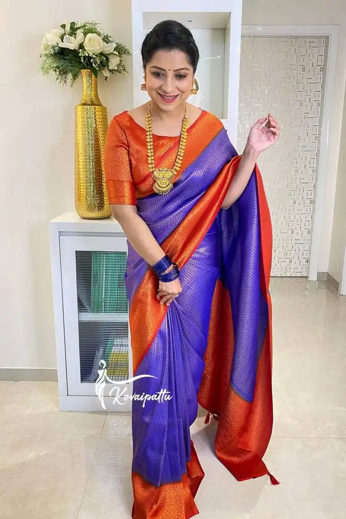 Purple Lichi Silk Lace Border Work Saree | Sarees, Bollywood Sarees, Creative Sarees, Designer Sarees, Embroidered Sarees, Ethnic Saree, Modern Digital sarees, Party Wear Sarees