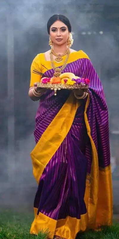 Purple Lichi Silk Rich Pallu Saree | Sarees, Bollywood Sarees, Creative Sarees, Designer Sarees, Embroidered Sarees, Ethnic Saree, Modern Digital sarees, Party Wear Sarees