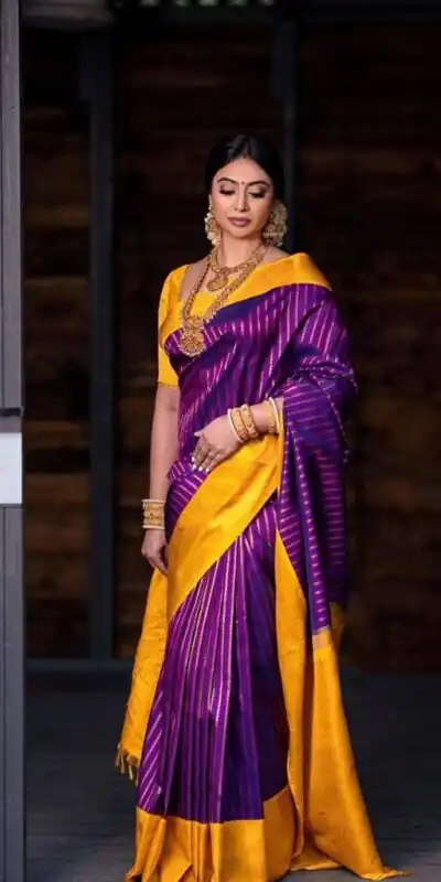 Purple Lichi Silk Rich Pallu Saree | Sarees, Bollywood Sarees, Creative Sarees, Designer Sarees, Embroidered Sarees, Ethnic Saree, Modern Digital sarees, Party Wear Sarees