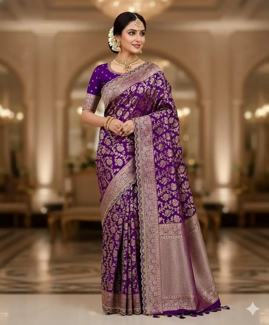 Purple Litchi Silk Embroidery Lace Work Saree | Sarees, Bollywood Sarees, Creative Sarees, Designer Sarees, Embroidered Sarees, Ethnic Saree, Modern Digital sarees, Party Wear Sarees