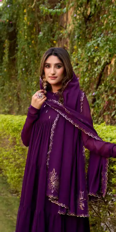 Purple Marbel Foil Work Salwar Suit | Jump Suits, Salwar suit, Casual Suits, Creative suits, Designer Suits, Palazzo Suits, Party Wear Suits, Patiala Suits, Straight Suits
