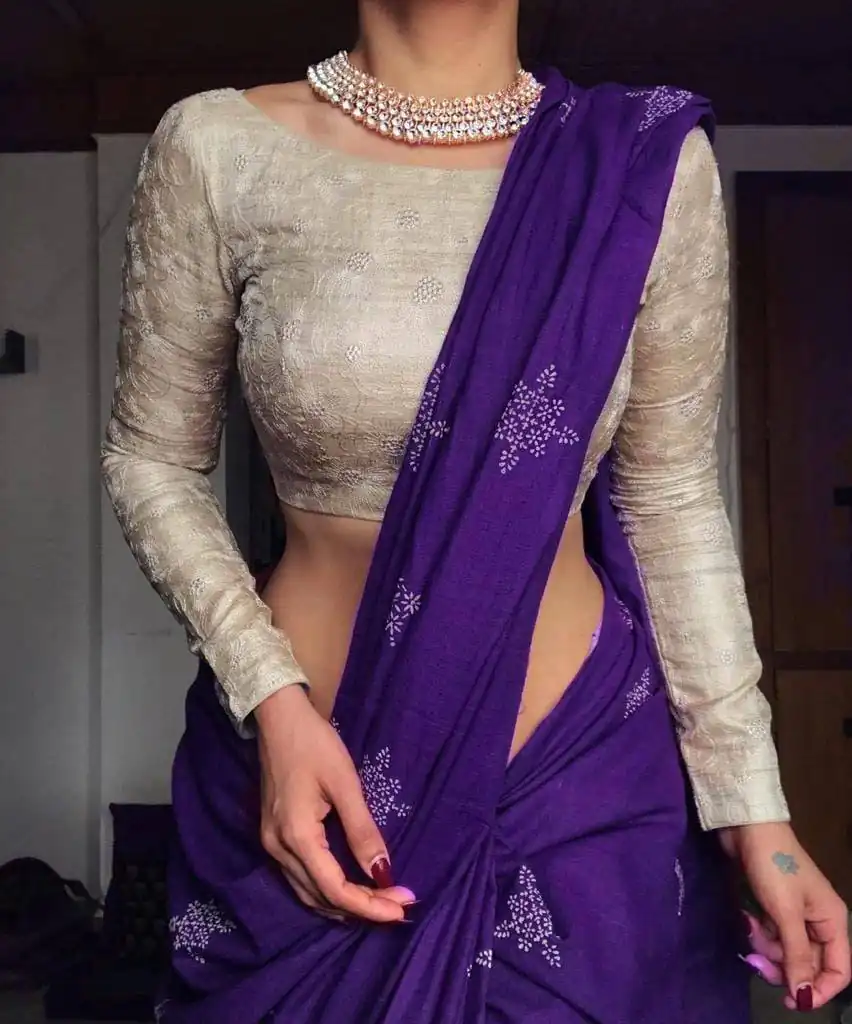Purple Natural Silk With Thread Embroidery Saree | Sarees, Bollywood Sarees, Creative Sarees, Designer Sarees, Embroidered Sarees, Ethnic Saree, Modern Digital sarees, Party Wear Sarees
