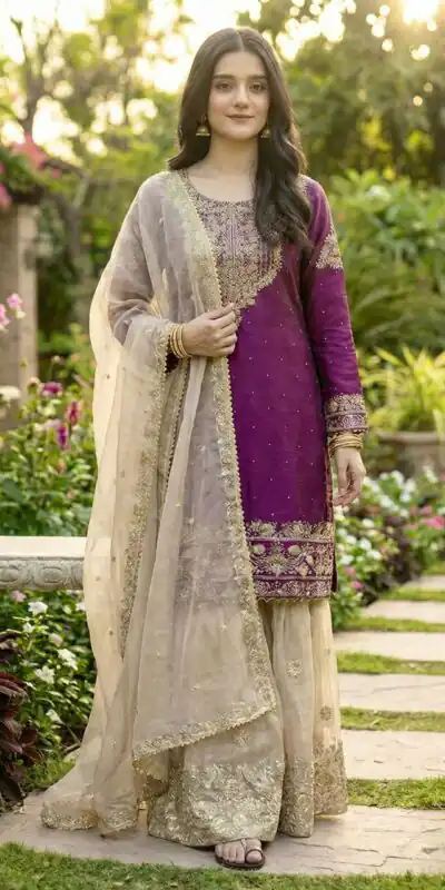Purple Organza Silk Embroidery Lace Work Salwar Suit | Jump Suits, Salwar suit, Casual Suits, Creative suits, Designer Suits, Palazzo Suits, Party Wear Suits, Patiala Suits, Straight Suits