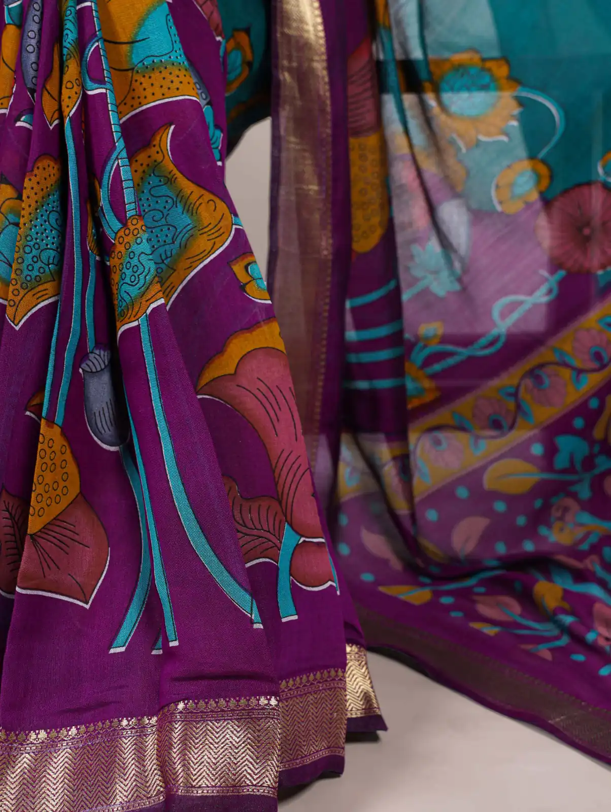 Purple Polyester Printed Saree | Sarees, Bollywood Sarees, Creative Sarees, Designer Sarees, Embroidered Sarees, Ethnic Saree, Modern Digital sarees, Party Wear Sarees