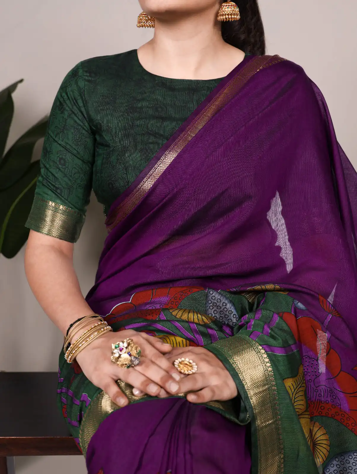 Purple Polyester Printed Saree | Sarees, Bollywood Sarees, Creative Sarees, Designer Sarees, Embroidered Sarees, Ethnic Saree, Modern Digital sarees, Party Wear Sarees