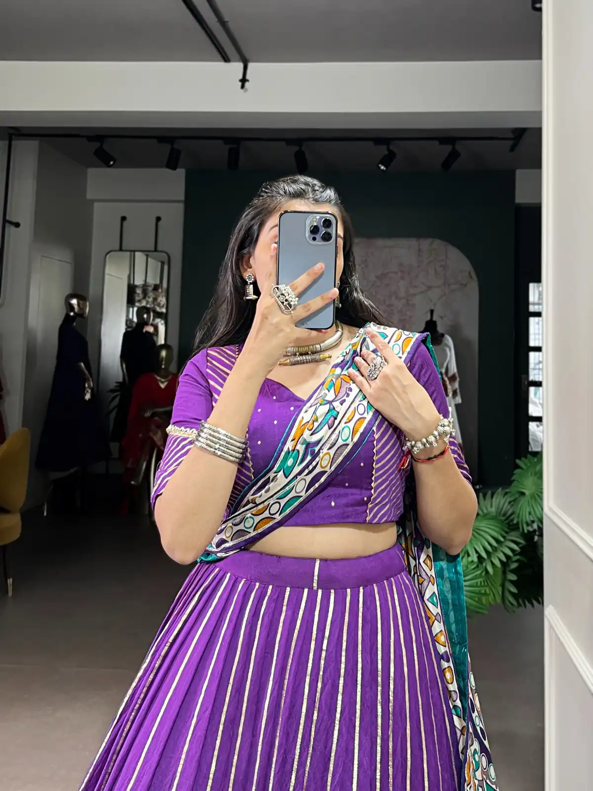 Purple Pure Chanderi Zari Work Gotta Patti Lehenga Choli | Lehenga, Bollywood Lehenga, Creative Lehenga, Designer Lehenga, Embroidered Lehenga, Party Wear Lehenga