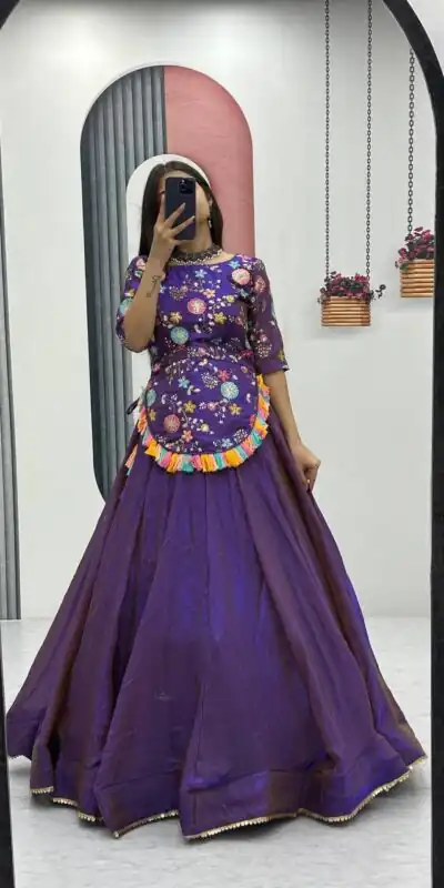 Purple Pure Fendy Thread Work Lehenga Choli | Lehenga, Bollywood Lehenga, Creative Lehenga, Designer Lehenga, Embroidered Lehenga, Party Wear Lehenga
