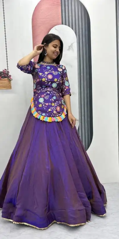 Purple Pure Fendy Thread Work Lehenga Choli | Lehenga, Bollywood Lehenga, Creative Lehenga, Designer Lehenga, Embroidered Lehenga, Party Wear Lehenga