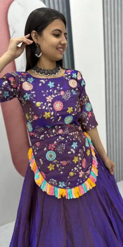 Purple Pure Fendy Thread Work Lehenga Choli | Lehenga, Bollywood Lehenga, Creative Lehenga, Designer Lehenga, Embroidered Lehenga, Party Wear Lehenga