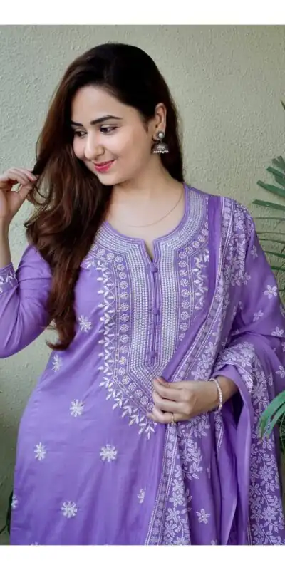 Purple Rayon Cotton Embroidery Work Salwar Suit | Jump Suits, Salwar suit, Casual Suits, Creative suits, Designer Suits, Palazzo Suits, Party Wear Suits, Patiala Suits, Straight Suits