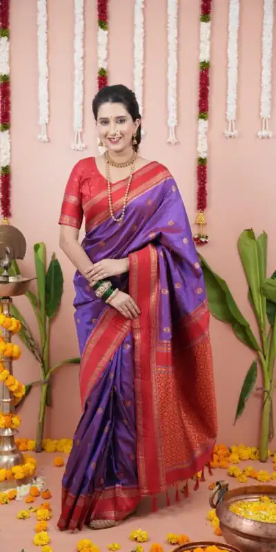 Purple Silk Paithni Weaving Zari Work Saree | Sarees, Bollywood Sarees, Creative Sarees, Designer Sarees, Embroidered Sarees, Ethnic Saree, Modern Digital sarees, Party Wear Sarees